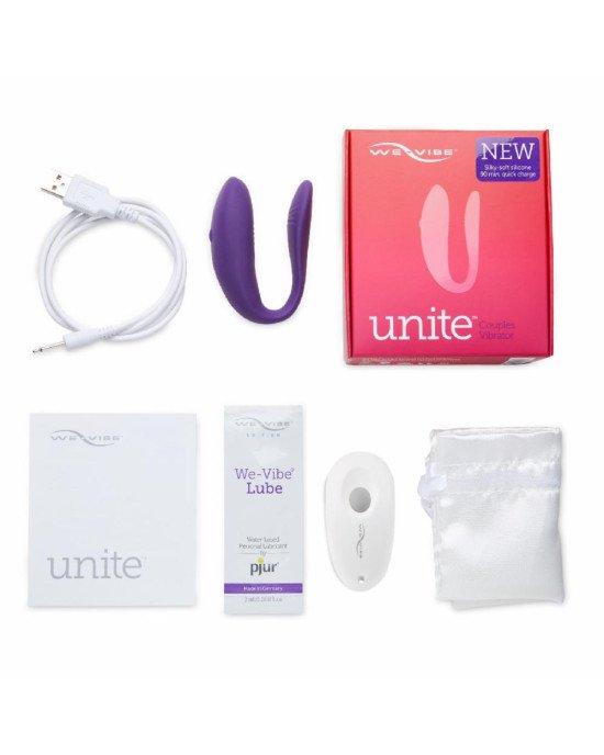 Недорогий вібратор для пар We-Vibe Unite Purple, однокнопковий пульт ДК Недорогий вібратор для пар We-Vibe Unite Purple, однокнопковий пульт ДК