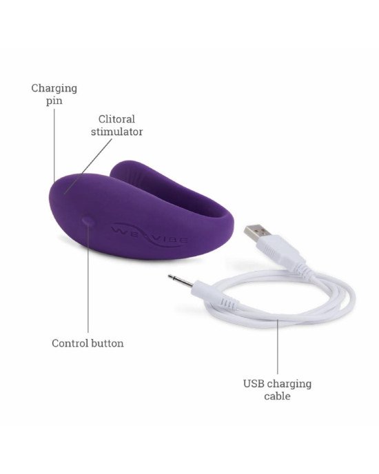 Недорогий вібратор для пар We-Vibe Unite Purple, однокнопковий пульт ДК Недорогий вібратор для пар We-Vibe Unite Purple, однокнопковий пульт ДК