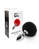 Металевий анальний затор М Art of Sex - Metal Butt plug Rabbit Tail, Чорний Металевий анальний затор М Art of Sex - Metal Butt plug Rabbit Tail, Чорний