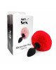 Силіконова анальна пробка М Art of Sex - Silicone Butt plug Rabbit Tail, Червоний Силіконова анальна пробка М Art of Sex - Silicone Butt plug Rabbit Tail, Червоний