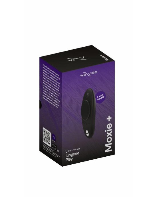 Смарт-вібратор у трусики We-Vibe Moxie+ Satin Black, оновлений пульт ДК Смарт-вібратор у трусики We-Vibe Moxie+ Satin Black, оновлений пульт ДК