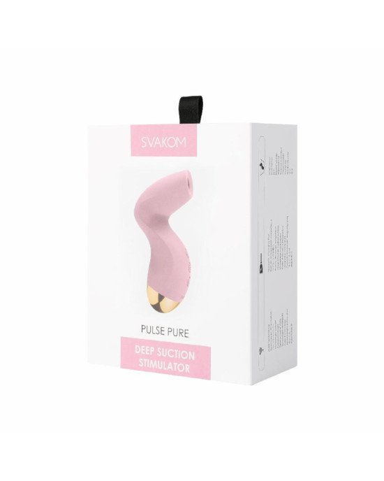Вакуумний кліторальний стимулятор Svakom Pulse Pure Pale Pink, 5 режимів, 5 інтенсивностей у кожному Вакуумний кліторальний стимулятор Svakom Pulse Pure Pale Pink, 5 режимів, 5 інтенсивностей у кожному