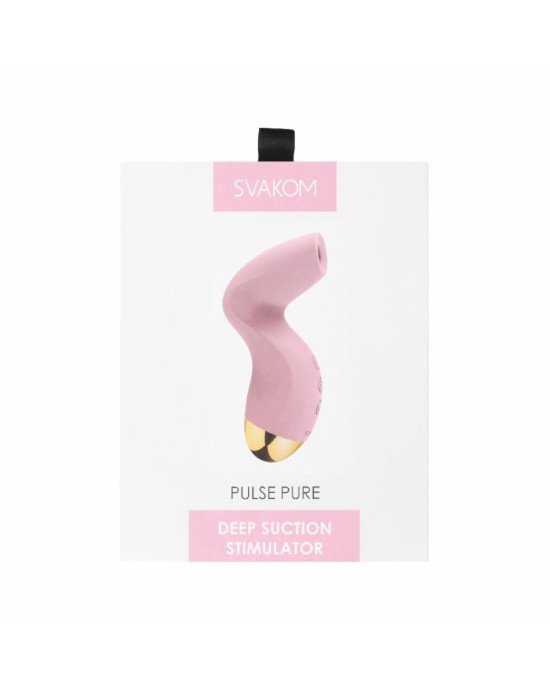 Вакуумний кліторальний стимулятор Svakom Pulse Pure Pale Pink, 5 режимів, 5 інтенсивностей у кожному Вакуумний кліторальний стимулятор Svakom Pulse Pure Pale Pink, 5 режимів, 5 інтенсивностей у кожному
