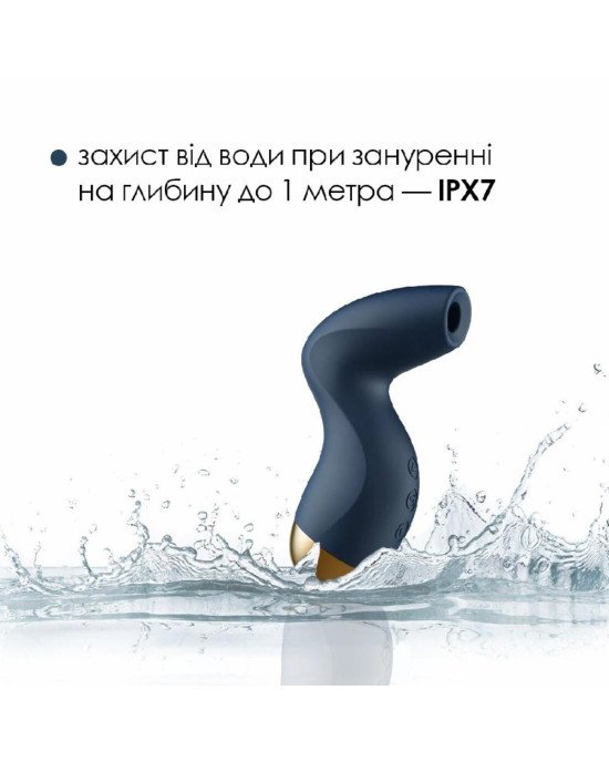 Вакуумний кліторальний стимулятор Svakom Pulse Pure Navy Blue, 5 режимів, 5 інтенсивностей у кожному Вакуумний кліторальний стимулятор Svakom Pulse Pure Navy Blue, 5 режимів, 5 інтенсивностей у кожному