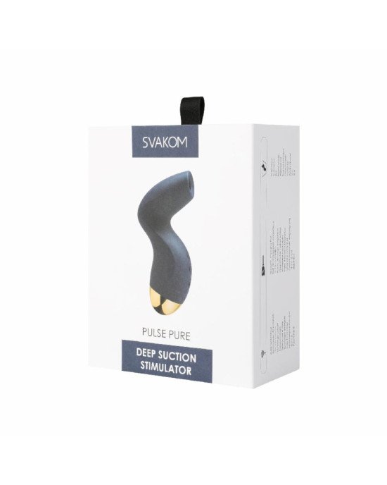 Вакуумний кліторальний стимулятор Svakom Pulse Pure Navy Blue, 5 режимів, 5 інтенсивностей у кожному Вакуумний кліторальний стимулятор Svakom Pulse Pure Navy Blue, 5 режимів, 5 інтенсивностей у кожному