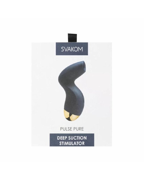 Вакуумний кліторальний стимулятор Svakom Pulse Pure Navy Blue, 5 режимів, 5 інтенсивностей у кожному Вакуумний кліторальний стимулятор Svakom Pulse Pure Navy Blue, 5 режимів, 5 інтенсивностей у кожному