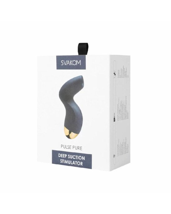 Вакуумний кліторальний стимулятор Svakom Pulse Pure Navy Blue, 5 режимів, 5 інтенсивностей у кожному Вакуумний кліторальний стимулятор Svakom Pulse Pure Navy Blue, 5 режимів, 5 інтенсивностей у кожному