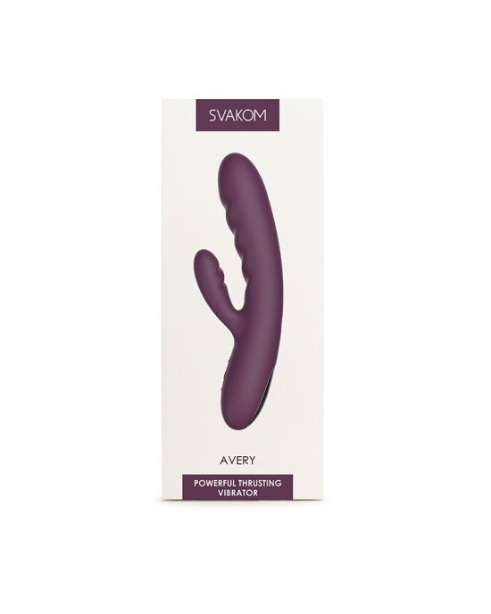 Вібратор-кролик Svakom Avery Lilac зі стовбуром, що рухається, рух вперед-назад Вібратор-кролик Svakom Avery Lilac зі стовбуром, що рухається, рух вперед-назад