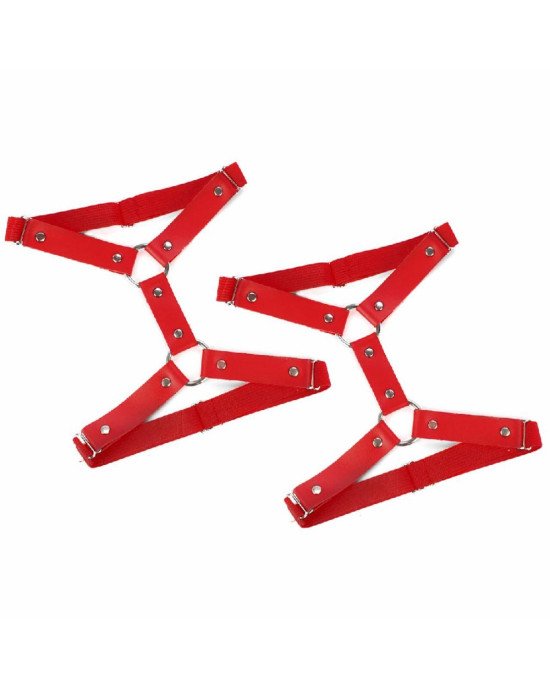 Гартери на ногу із натуральної шкіри Art of Sex - Kristina Leg Garters (2 шт), колір Червоний Гартери на ногу із натуральної шкіри Art of Sex - Kristina Leg Garters (2 шт), колір Червоний