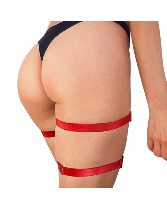 Гартери на ногу із натуральної шкіри Art of Sex - Kristina Leg Garters (2 шт), колір Червоний Гартери на ногу із натуральної шкіри Art of Sex - Kristina Leg Garters (2 шт), колір Червоний