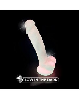 Фалоімітатор SilexD Johnny Pink Glow in the dark, двошаровий, силікон+Silexpan, діаметр 3,5см Фалоімітатор SilexD Johnny Pink Glow in the dark, двошаровий, силікон+Silexpan, діаметр 3,5см