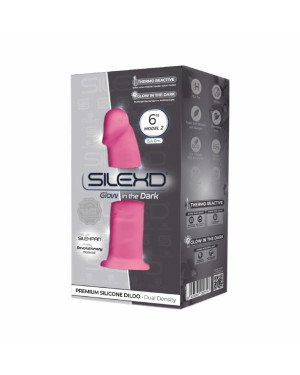 Фалоімітатор SilexD Robby Pink Glow in the dark, двошаровий, силікон+Silexpan, діаметр 3,5см Фалоімітатор SilexD Robby Pink Glow in the dark, двошаровий, силікон+Silexpan, діаметр 3,5см