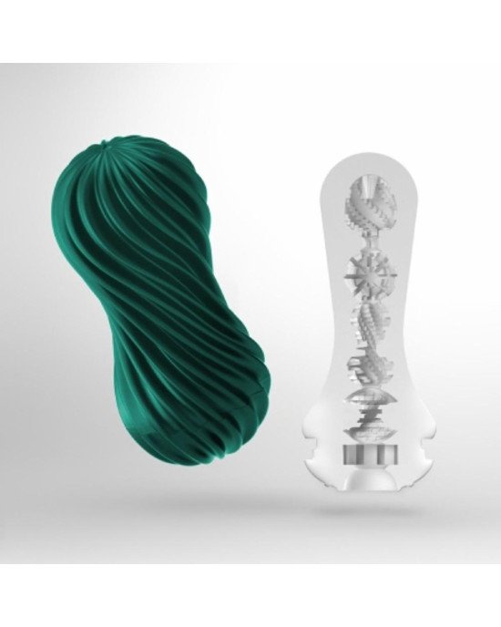 Мастурбатор Tenga FLEX Fizzy Green зі змінною інтенсивністю, можна скручувати, вакуум Мастурбатор Tenga FLEX Fizzy Green зі змінною інтенсивністю, можна скручувати, вакуум