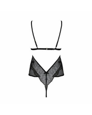 Боді Passion Amberly Body 6XL/7XL black, асиметричний крій, мереживний ліф, золота нитка Боді Passion Amberly Body 6XL/7XL black, асиметричний крій, мереживний ліф, золота нитка
