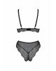 Комплект білизни Passion Amberly Set 4XL/5XL black, ліф, трусики бразиліана, люрексова нитка Комплект білизни Passion Amberly Set 4XL/5XL black, ліф, трусики бразиліана, люрексова нитка