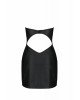 Мінісукня з екошкіри Passion Celine Chemise 4XL/5XL black, шнурівка, трусики в комплекті Мінісукня з екошкіри Passion Celine Chemise 4XL/5XL black, шнурівка, трусики в комплекті