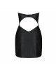 Мінісукня з екошкіри Passion Celine Chemise 6XL/7XL black, шнурівка, трусики в комплекті Мінісукня з екошкіри Passion Celine Chemise 6XL/7XL black, шнурівка, трусики в комплекті