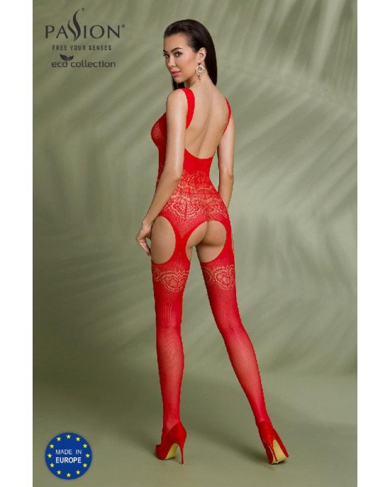 Бодістокінг Passion ECO BS005 red, щільний, відкритий доступ, імітація підв’язок Бодістокінг Passion ECO BS005 red, щільний, відкритий доступ, імітація підв’язок