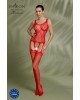 Бодістокінг Passion ECO BS007 red, з доступом, силуетний малюнок, імітація підв’язок Бодістокінг Passion ECO BS007 red, з доступом, силуетний малюнок, імітація підв’язок