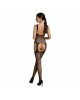 Бодістокінг Passion ECO BS008 black, з доступом, флористичний декор, імітація підв’язок Бодістокінг Passion ECO BS008 black, з доступом, флористичний декор, імітація підв’язок