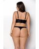 Комплект з екошкіри Passion Malwia Bikini 6XL/7XL black, з люверсами та ремінцями, бра, трусики Комплект з екошкіри Passion Malwia Bikini 6XL/7XL black, з люверсами та ремінцями, бра, трусики