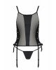 Сітчастий корсет з екошкіри Passion Malwia Corset 4XL/5XL black, з люверсами та знімними пажами Сітчастий корсет з екошкіри Passion Malwia Corset 4XL/5XL black, з люверсами та знімними пажами