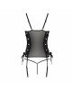 Сітчастий корсет з екошкіри Passion Malwia Corset 6XL/7XL black, з люверсами та знімними пажами Сітчастий корсет з екошкіри Passion Malwia Corset 6XL/7XL black, з люверсами та знімними пажами