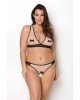 Комплект білизни Passion Viena Set 4XL/5XL beige, ліф, стрінги з доступом, бантики Комплект білизни Passion Viena Set 4XL/5XL beige, ліф, стрінги з доступом, бантики