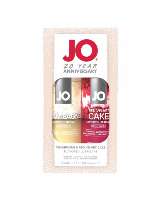 Набір смакових змазок System JO Champagne & Red Velvet Cake (2×60 мл), Limited Edition