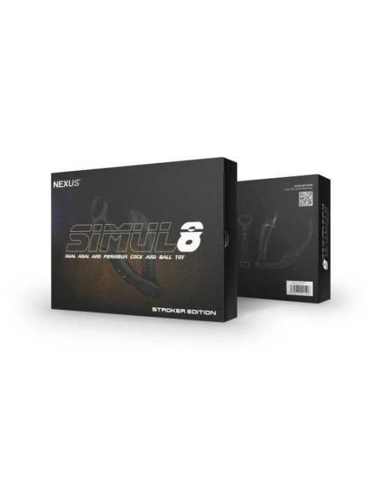 Масажер простати Nexus Simul8 Stroker Edition з ерекційним кільцем, перлинний масаж + вібрація Масажер простати Nexus Simul8 Stroker Edition з ерекційним кільцем, перлинний масаж + вібрація