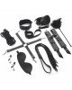 Набір Art of Sex - BDSM Set Leather, 10 предметів, натуральна шкіра, Чорний Набір Art of Sex - BDSM Set Leather, 10 предметів, натуральна шкіра, Чорний