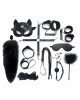 Набір Art of Sex - Maxi BDSM Set Leather, 13 предметів, натуральна шкіра, Чорний