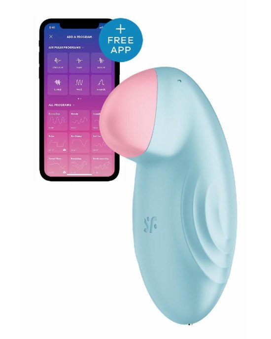 Смарт-вібратор для клітора Satisfyer Tropical Tip Light Blue Смарт-вібратор для клітора Satisfyer Tropical Tip Light Blue