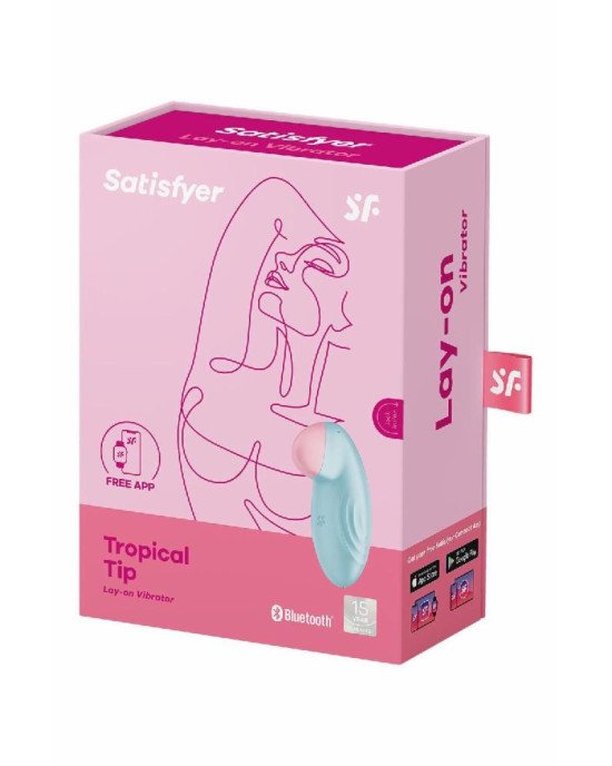 Смарт-вібратор для клітора Satisfyer Tropical Tip Light Blue Смарт-вібратор для клітора Satisfyer Tropical Tip Light Blue