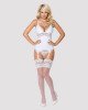 Сатиновий мереживний корсет Obsessive 810-COR-2 babydoll & thong S/M, білий, корсет, танга Сатиновий мереживний корсет Obsessive 810-COR-2 babydoll & thong S/M, білий, корсет, танга
