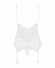 Сатиновий мереживний корсет Obsessive 810-COR-2 babydoll & thong S/M, білий, корсет, танга Сатиновий мереживний корсет Obsessive 810-COR-2 babydoll & thong S/M, білий, корсет, танга
