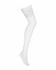 Панчохи під пояс із широким мереживом Obsessive 810-STO-2 stockings S/M, білі Панчохи під пояс із широким мереживом Obsessive 810-STO-2 stockings S/M, білі