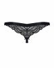 Мереживні танги з доступом Obsessive 828-THC-1 crotchless thong L/XL, чорні