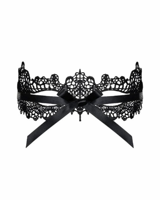 Мереживна маска Obsessive A701 mask, єдиний розмір, чорна Мереживна маска Obsessive A701 mask, єдиний розмір, чорна