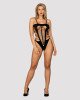 Бодістокінг із поперечними вирізами Obsessive B122 teddy S/M/L, чорний Бодістокінг із поперечними вирізами Obsessive B122 teddy S/M/L, чорний