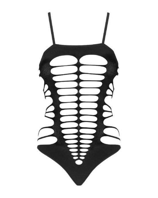 Бодістокінг із поперечними вирізами Obsessive B122 teddy S/M/L, чорний Бодістокінг із поперечними вирізами Obsessive B122 teddy S/M/L, чорний