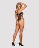 Бодістокінг із поперечними вирізами Obsessive B122 teddy S/M/L, чорний Бодістокінг із поперечними вирізами Obsessive B122 teddy S/M/L, чорний
