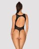 Ажурний бодістокінг із ефектом шнурівки Obsessive B129 teddy black S/M/L, чорний, з доступом Ажурний бодістокінг із ефектом шнурівки Obsessive B129 teddy black S/M/L, чорний, з доступом