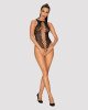 Ажурний бодістокінг із ефектом шнурівки Obsessive B129 teddy black S/M/L, чорний, з доступом Ажурний бодістокінг із ефектом шнурівки Obsessive B129 teddy black S/M/L, чорний, з доступом