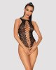 Ажурний бодістокінг із ефектом шнурівки Obsessive B129 teddy black XL/XXL, чорний, з доступом Ажурний бодістокінг із ефектом шнурівки Obsessive B129 teddy black XL/XXL, чорний, з доступом