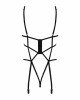 Боді зі стреп із доступом Obsessive Badossa crotchless teddy L/XL, чорний Боді зі стреп із доступом Obsessive Badossa crotchless teddy L/XL, чорний