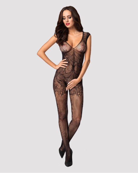 Бодістокінг Obsessive Bodystocking F234 S/M/L, абстрактний малюнок, глибоке декольте Бодістокінг Obsessive Bodystocking F234 S/M/L, абстрактний малюнок, глибоке декольте