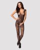 Бодістокінг Obsessive Bodystocking F234 S/M/L, абстрактний малюнок, глибоке декольте Бодістокінг Obsessive Bodystocking F234 S/M/L, абстрактний малюнок, глибоке декольте