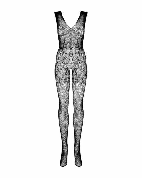 Бодістокінг Obsessive Bodystocking F234 S/M/L, абстрактний малюнок, глибоке декольте Бодістокінг Obsessive Bodystocking F234 S/M/L, абстрактний малюнок, глибоке декольте
