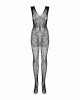 Бодістокінг Obsessive Bodystocking F234 S/M/L, абстрактний малюнок, глибоке декольте Бодістокінг Obsessive Bodystocking F234 S/M/L, абстрактний малюнок, глибоке декольте